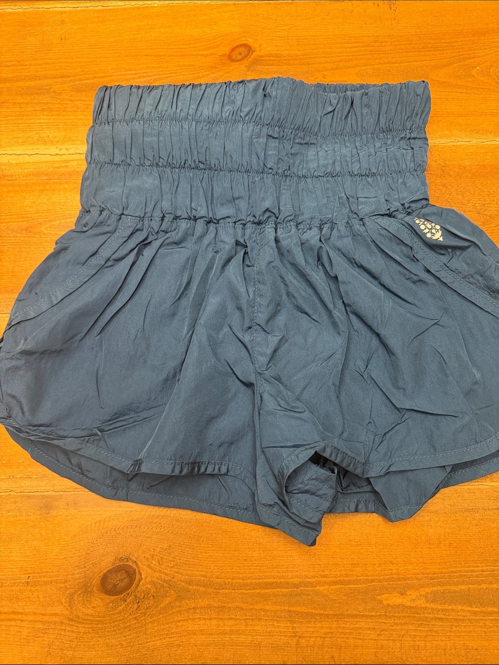 Free people movement blue shorts